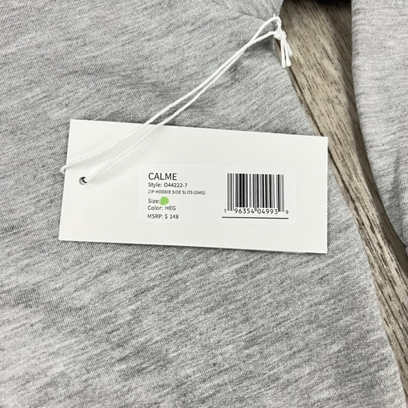 NWT JOHNNY WAS - Calme Heather-Gray Zip Front Hoodie Sweatshirt XL Oversized - Picture 2 of 6